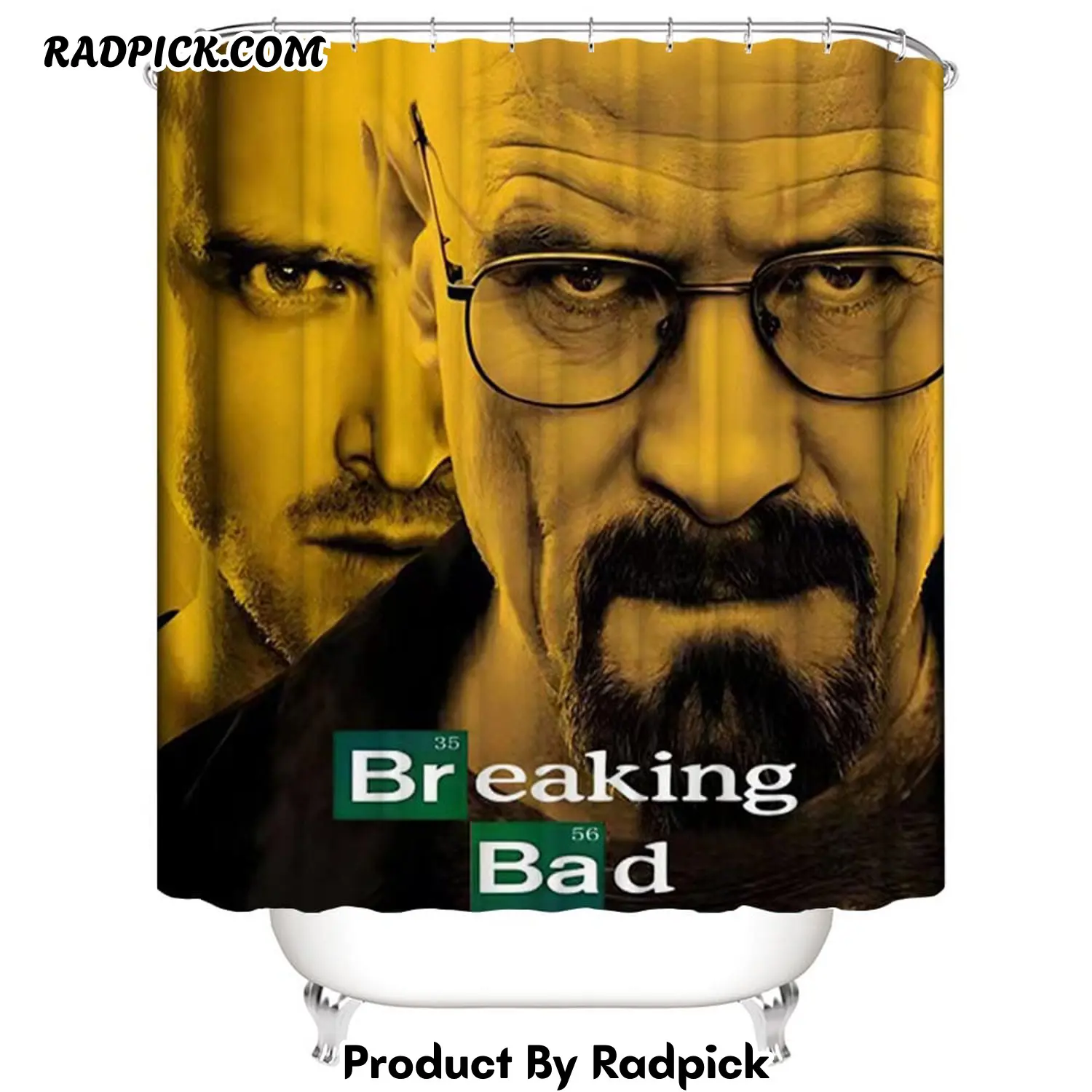 Tv poster breaking bad shower curtain rp38749